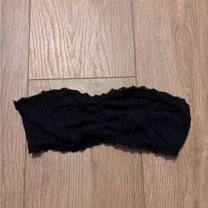 36 Black Lace Bandeau Top Bralette Bra